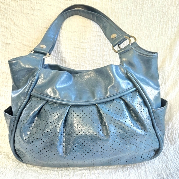 Nine WEST Women's HandBag Green  Size L Tote Chic Casual ‎ Y2K W16" x H11" x D5" - Picture 2 of 16